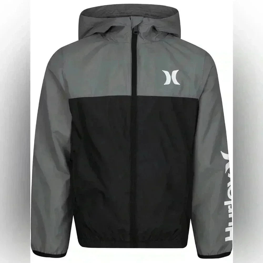 Hurley Boy’s Color-Blocked Windbreaker - Large (Big Kids)